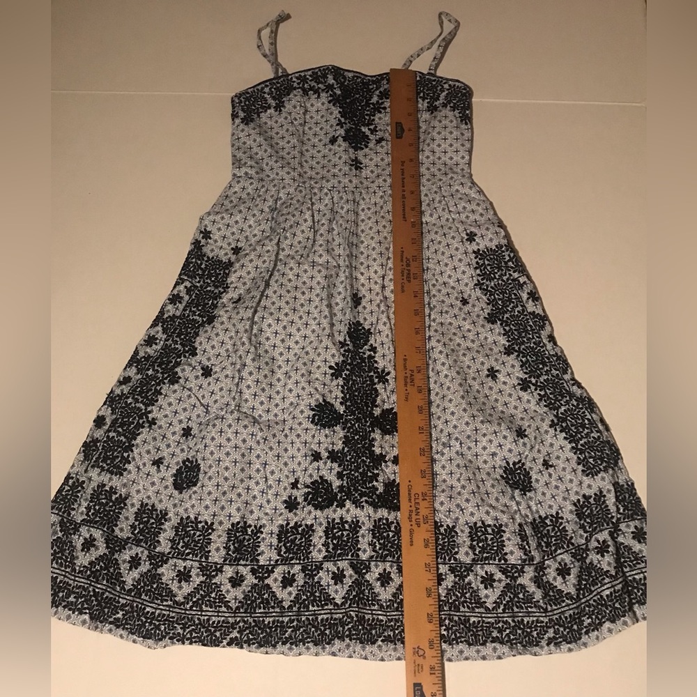 Moulinette Soeurs Coquette Blue Floral Embroidered Fit & Flare Dress Size 0 Boho - Picture 16 of 16